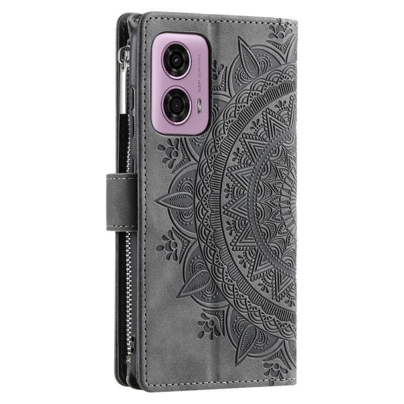 Flip Cover Motorola Edge 50 Fusion Mandala Flower Ruskindseffekt Tegnebog