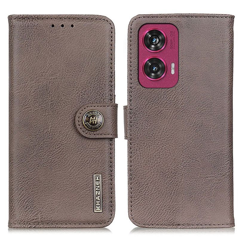 Flip Cover Motorola Edge 50 Fusion Vintage Style Khazneh