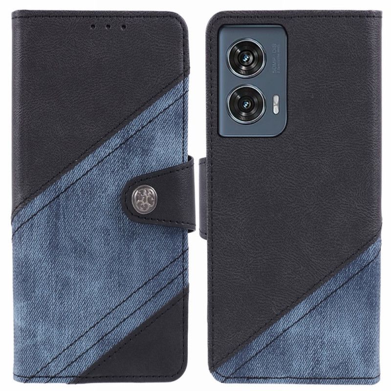 Flip Cover Til Motorola Edge 50 Fusion Tofarvet Vintage Design