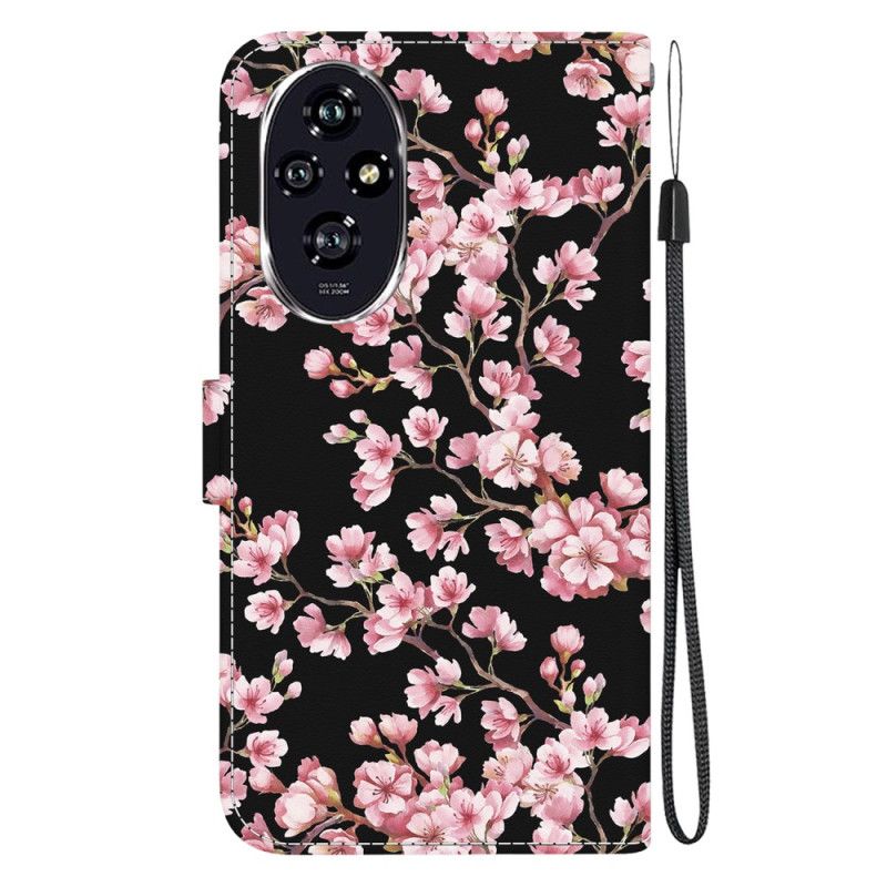 Flip Cover Honor 200 Omspændte Blommeblomster