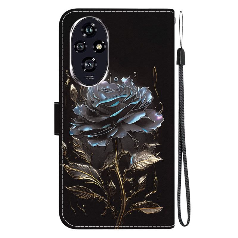 Flip Cover Honor 200 Sort Rose I Lainère