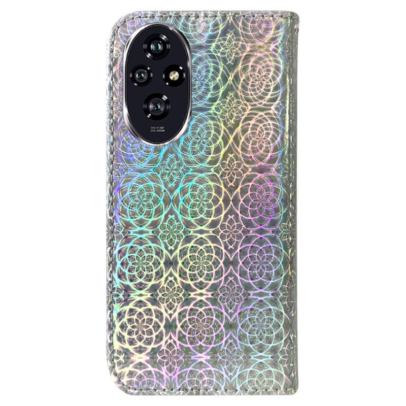 Læder Cover Honor 200 Telefon Etui Strappy Disco Style