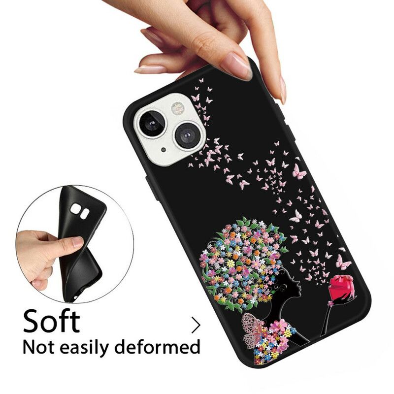 Cover iPhone 13 Blomsterhoved Kvinde