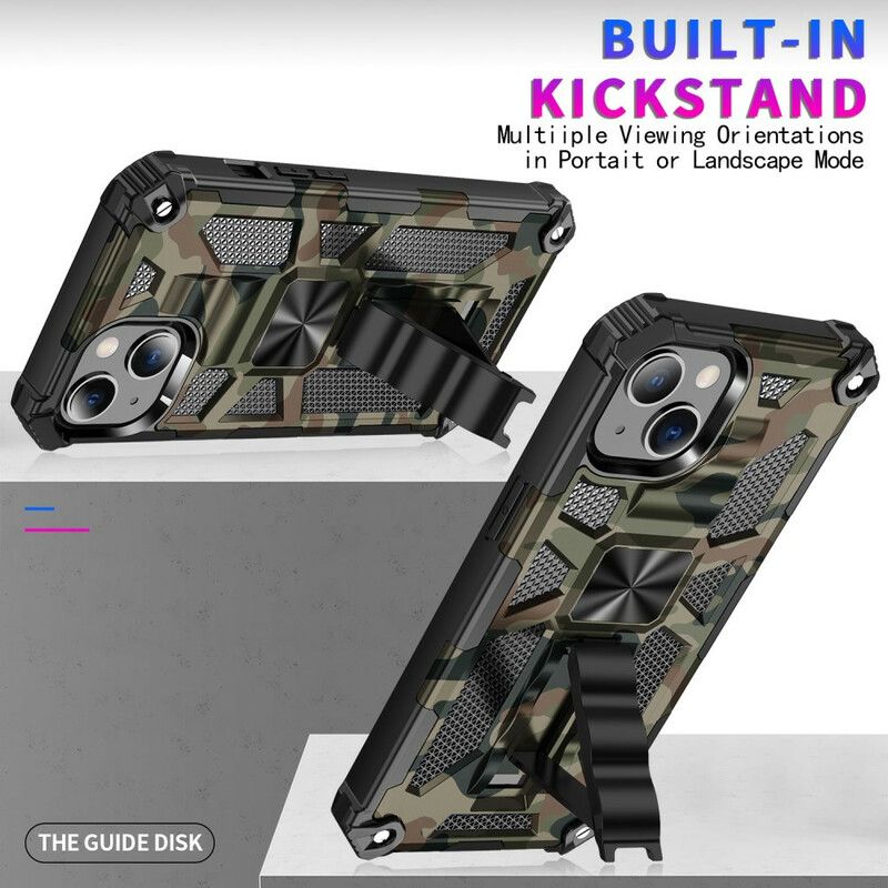 Cover iPhone 13 Camouflage Aftagelig Støtte