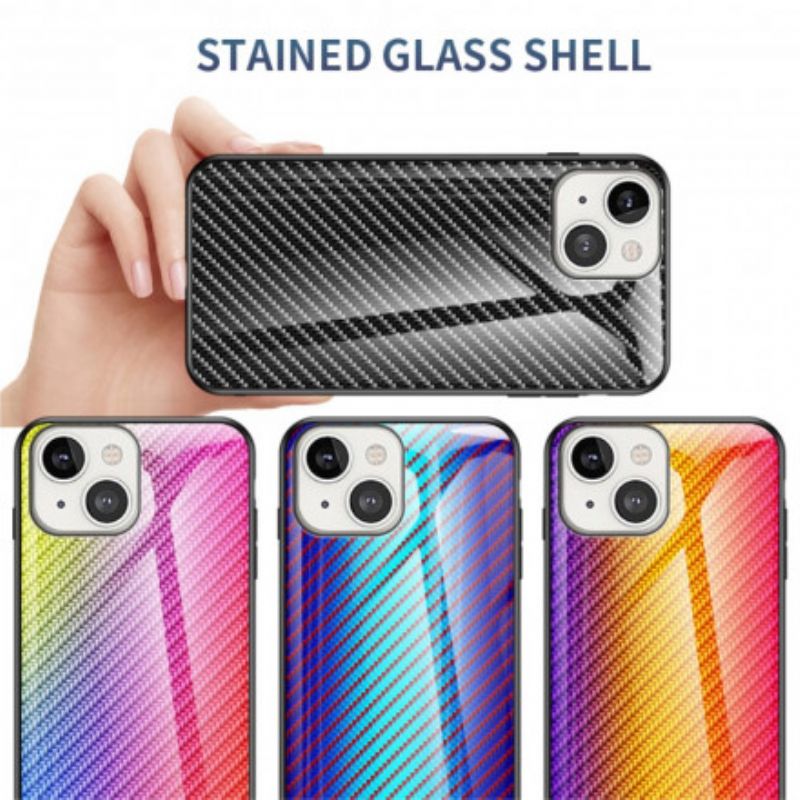 Cover iPhone 13 Carbon Fiber Hærdet Glas