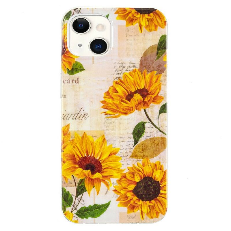 Cover iPhone 13 Fluorescerende Blomsterserie