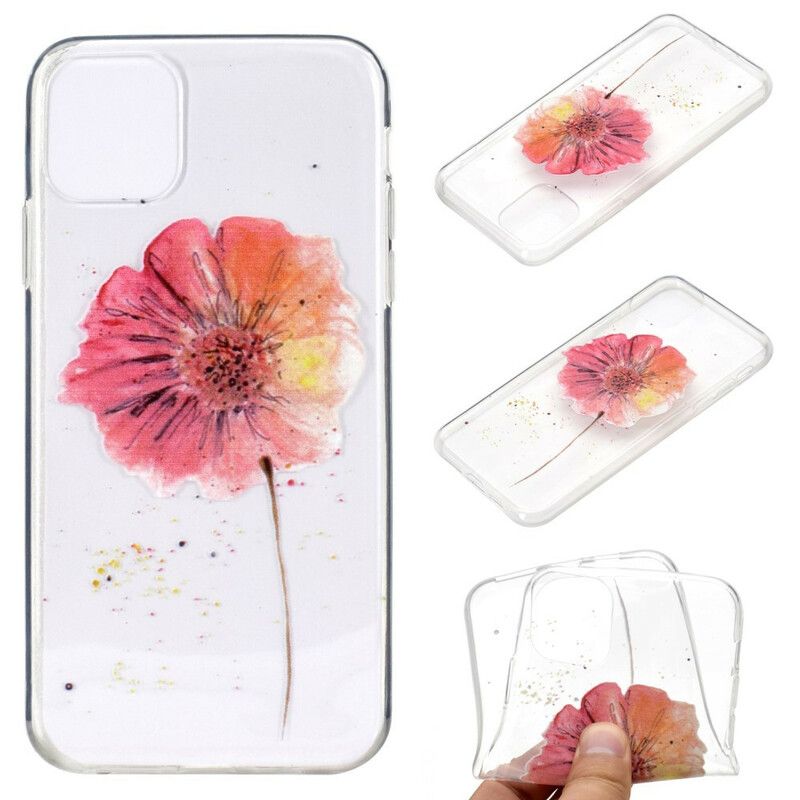 Cover iPhone 13 Gennemsigtig Valmue Akvarel