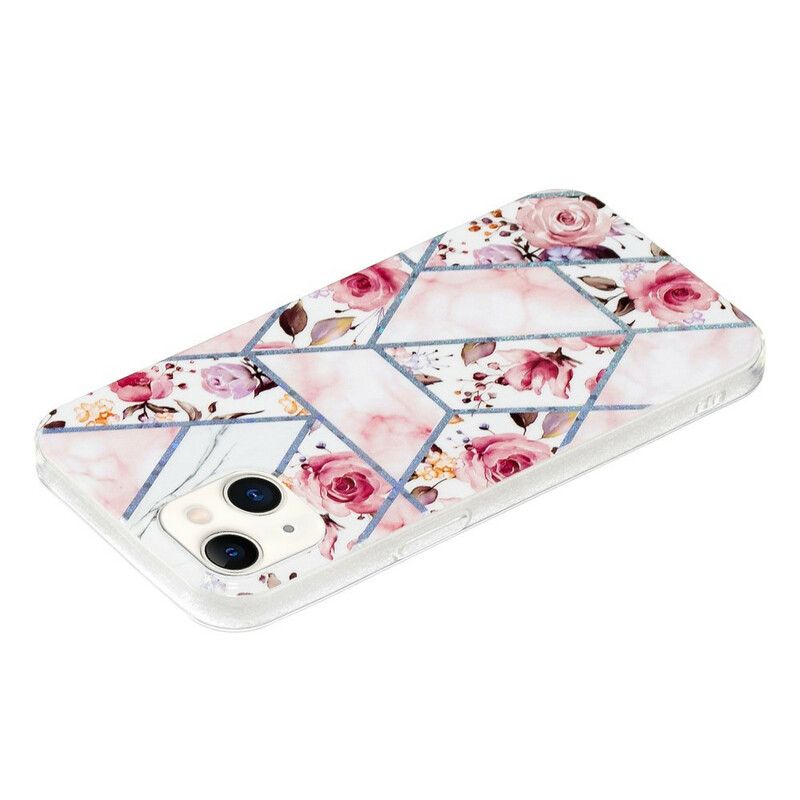 Cover iPhone 13 Marmorerede Blomster