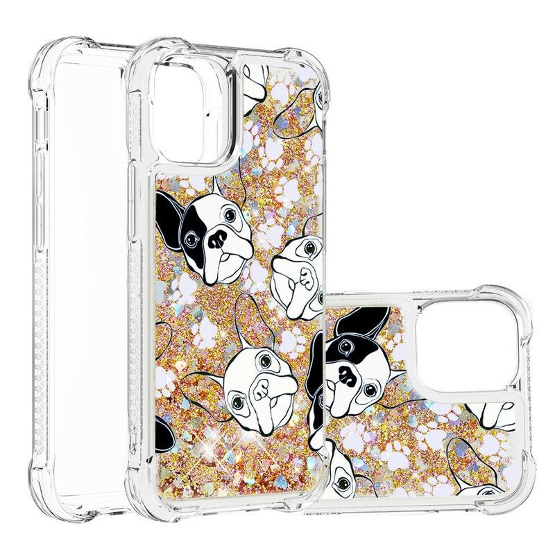 Cover iPhone 13 Mr Hunde Pailletter