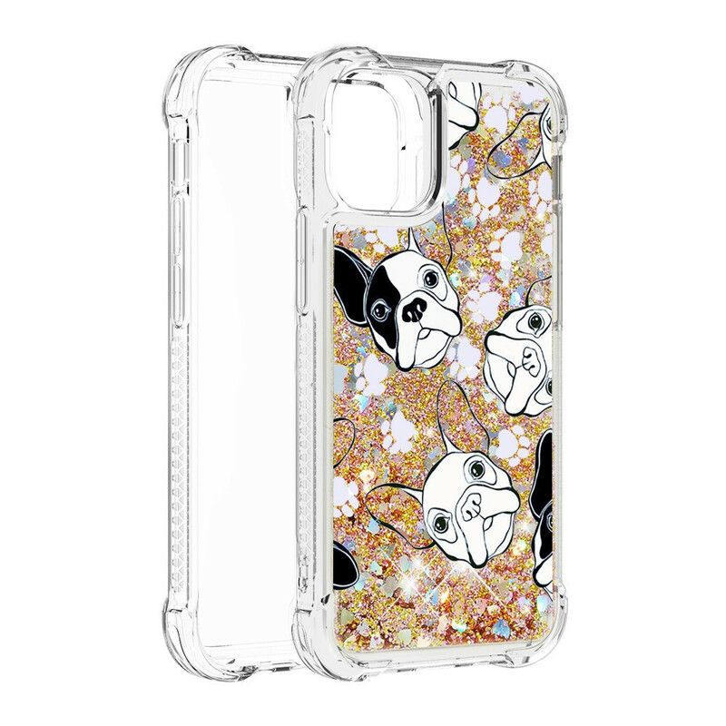 Cover iPhone 13 Mr Hunde Pailletter