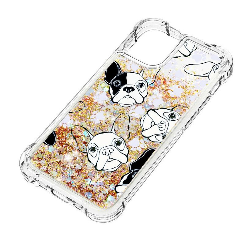 Cover iPhone 13 Mr Hunde Pailletter