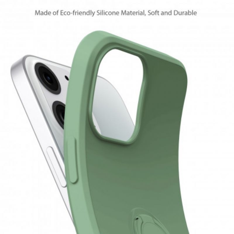 Cover iPhone 13 Silikone Med Stativ Og Snor