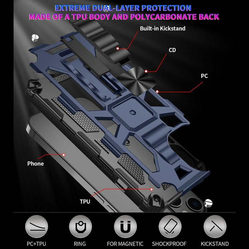 Cover iPhone 13 Telefon Etui Aftagelig Modstandsdygtig Militær