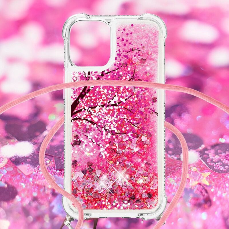 Cover iPhone 13 Telefon Etui Glittertræ Med Ledning