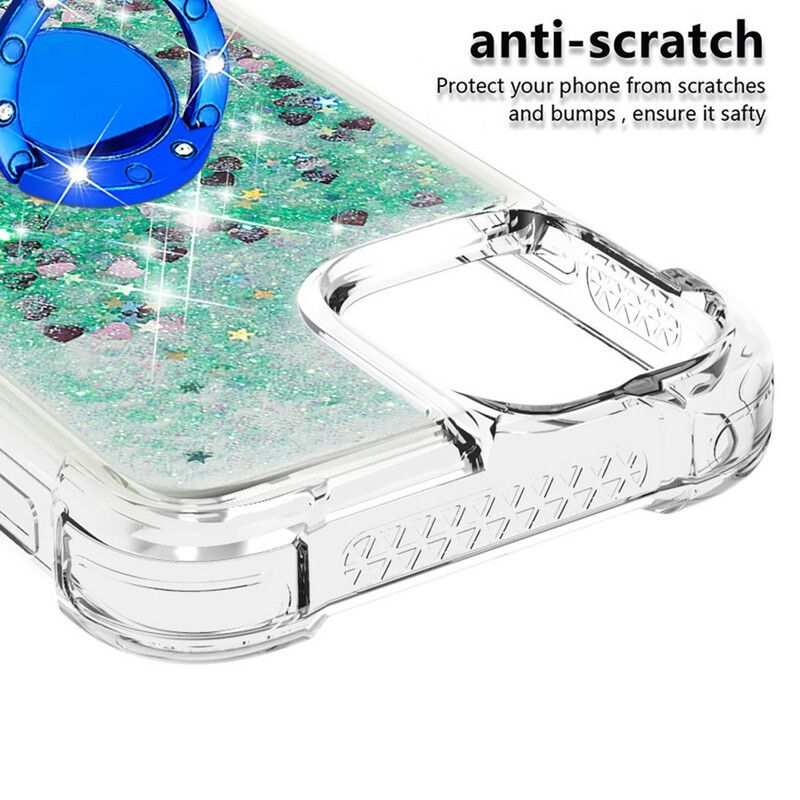 Cover iPhone 13 Telefon Etui Pailletter Med Ring-holder