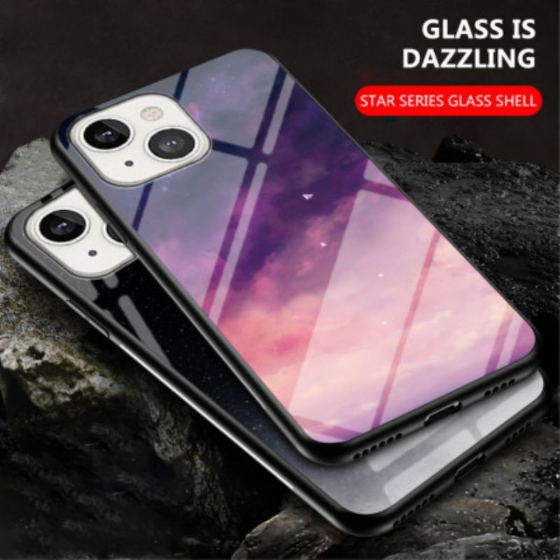 Cover iPhone 13 Telefon Etui Stjernehimmel Hærdet Glas