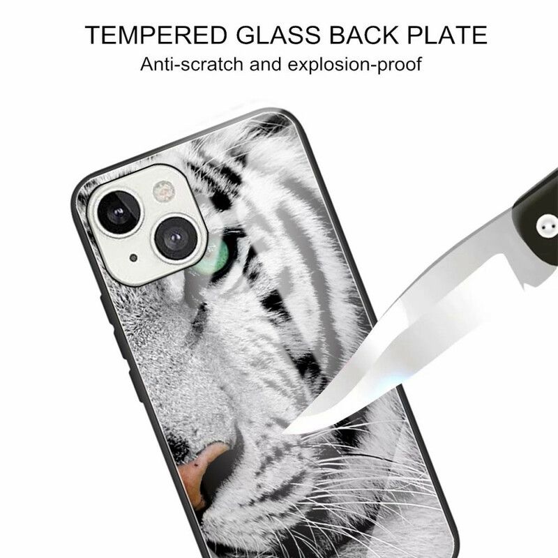 Cover iPhone 13 Tiger I Hærdet Glas