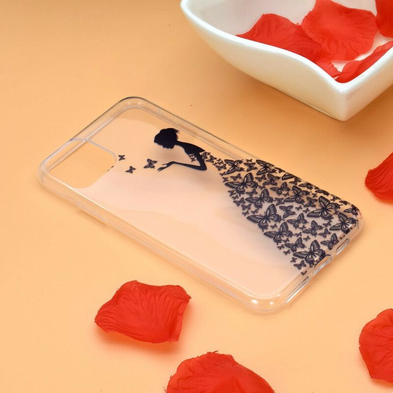 Cover iPhone 13 Transparent Butterflies Dress