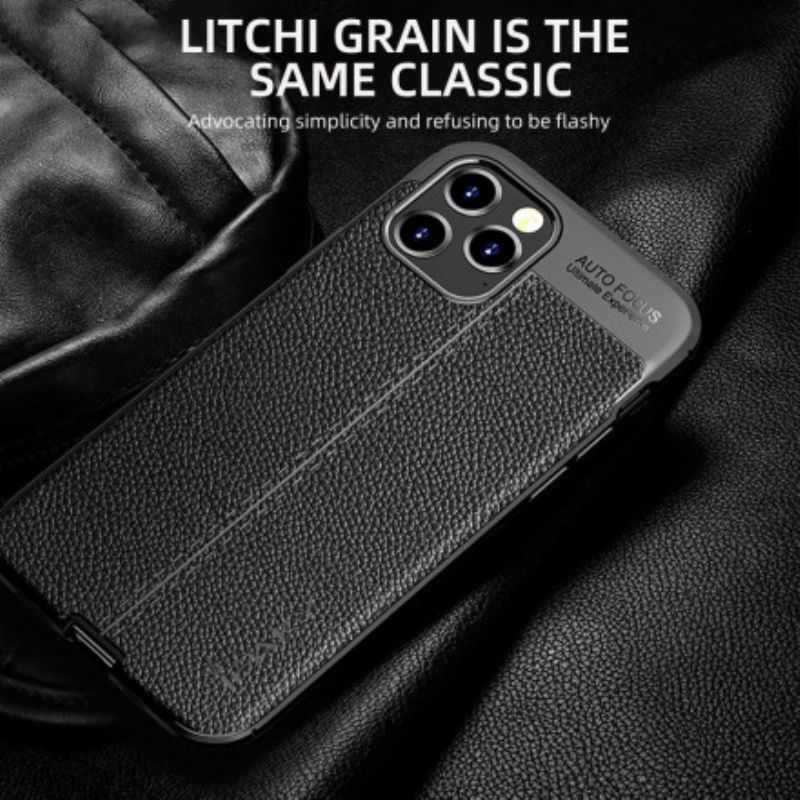 Cover Til iPhone 13 Double Line Litchi-lædereffekt