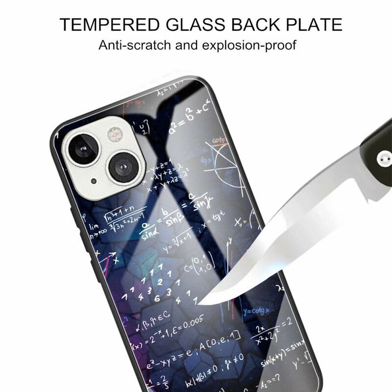 Cover Til iPhone 13 Matematiske Beregninger Af Hærdet Glas