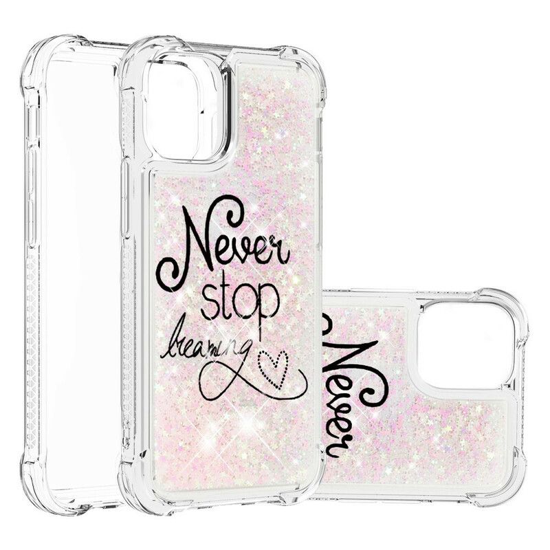 Cover Til iPhone 13 Stop Aldrig Med At Drømme Om Glitter