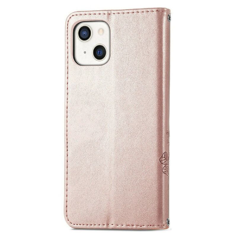 Flip Cover iPhone 13 Floralie Med Rem