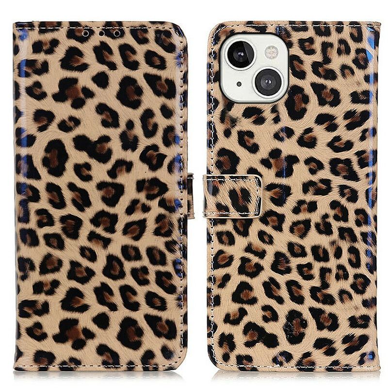 Flip Cover iPhone 13 Leopard