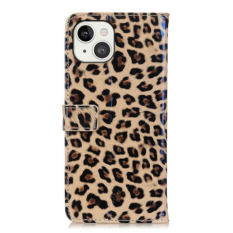 Flip Cover iPhone 13 Leopard