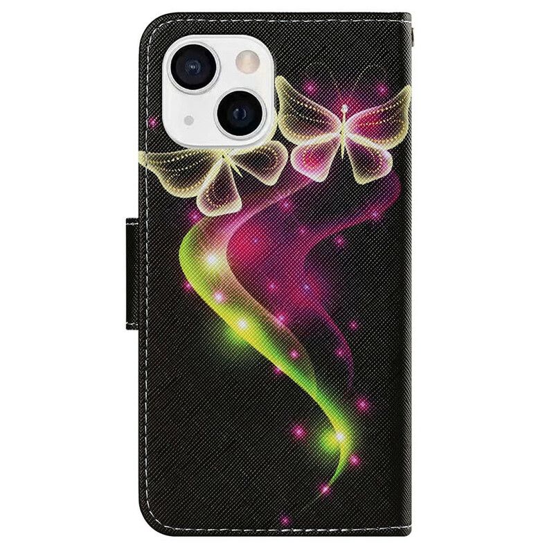 Flip Cover iPhone 13 Magiske Sommerfugle