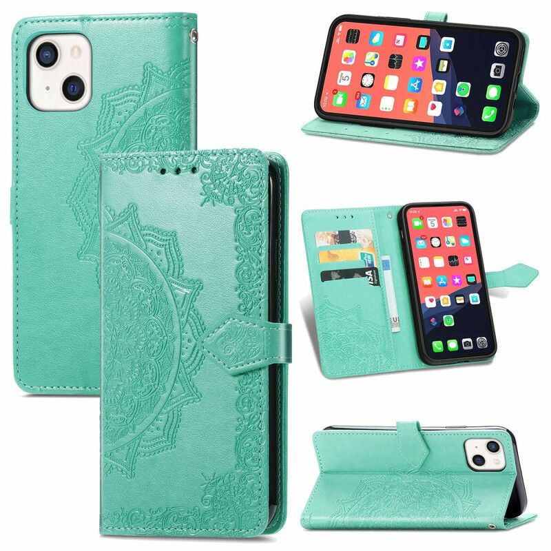 Flip Cover iPhone 13 Mandala Middelalder