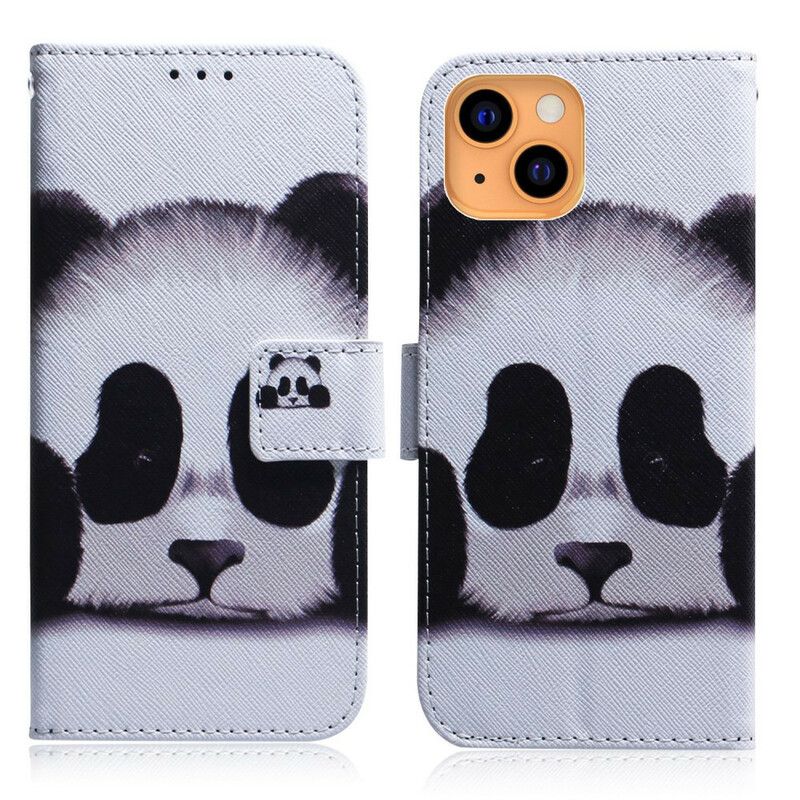 Flip Cover iPhone 13 Panda Face