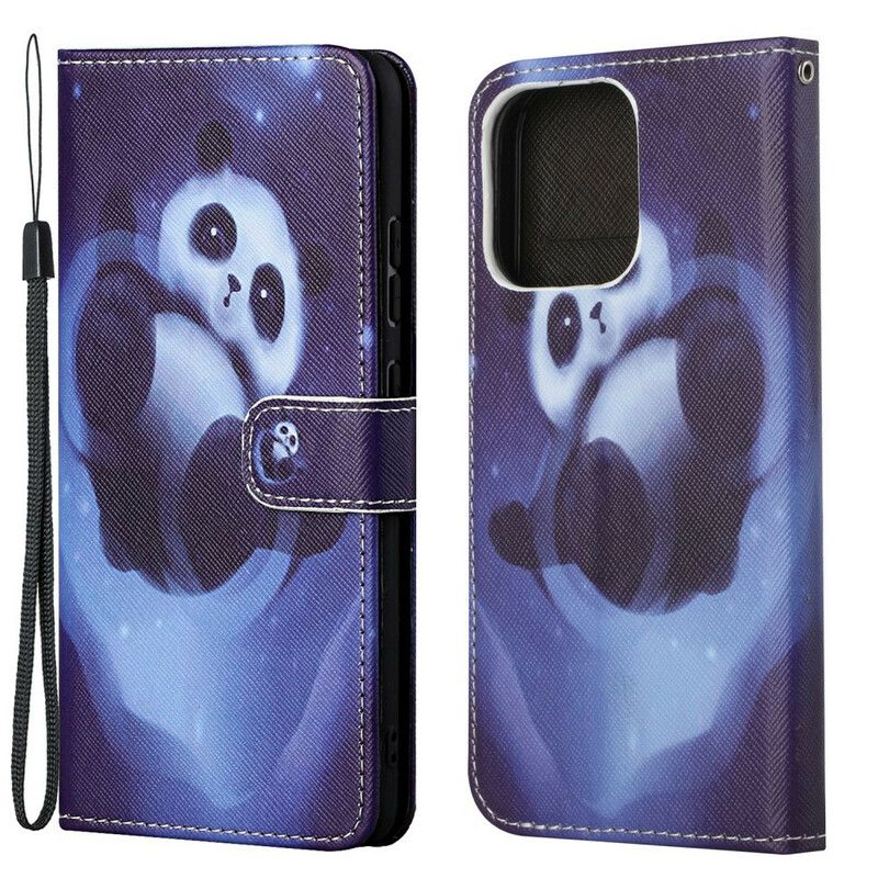 Flip Cover iPhone 13 Panda Space