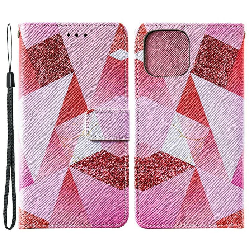 Flip Cover iPhone 13 Pro Graphic Pink