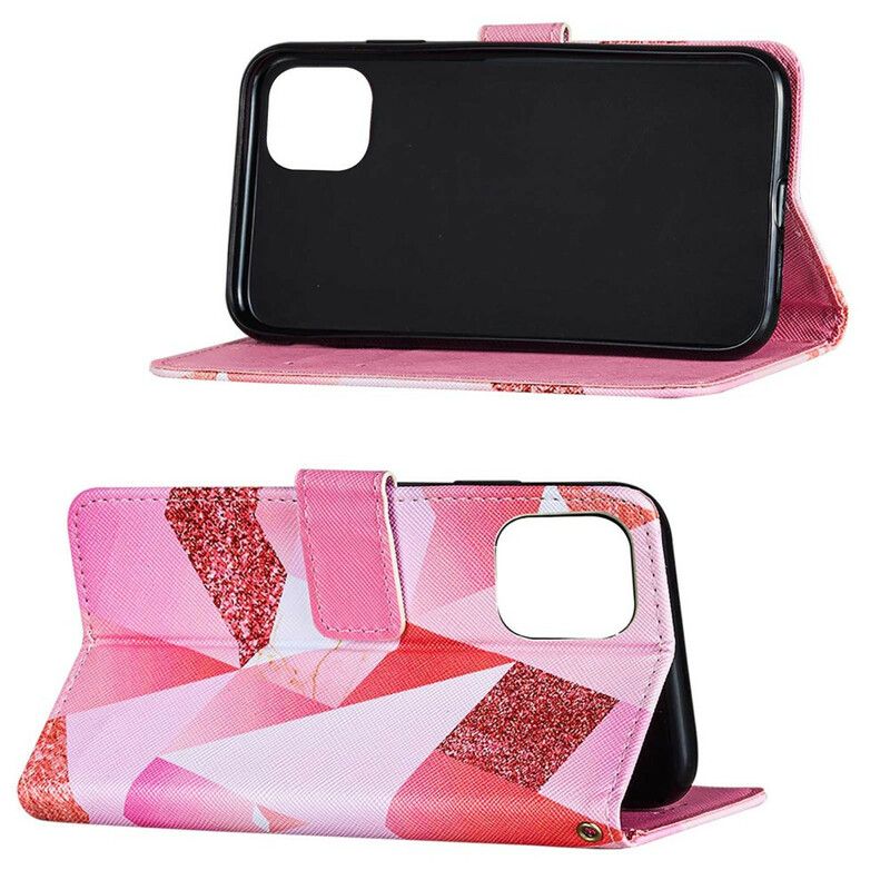 Flip Cover iPhone 13 Pro Graphic Pink