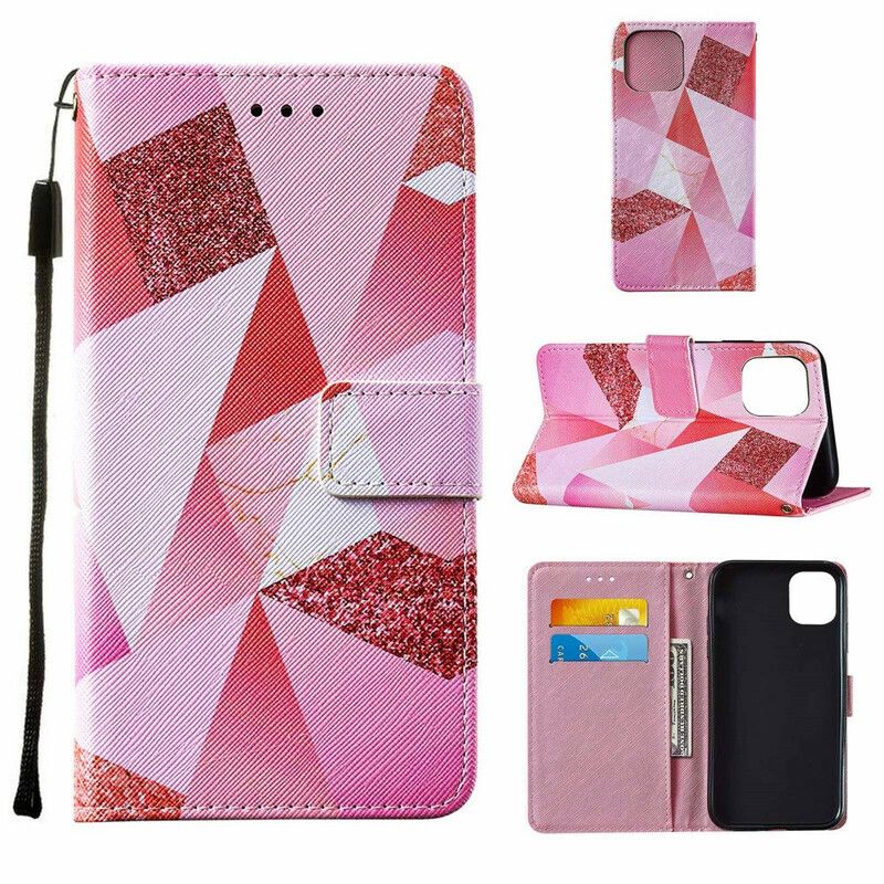 Flip Cover iPhone 13 Pro Graphic Pink