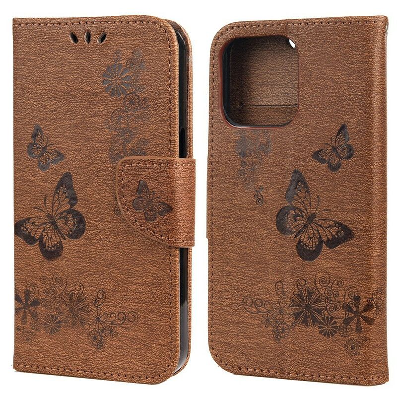 Flip Cover iPhone 13 Splendid Strap Sommerfugle