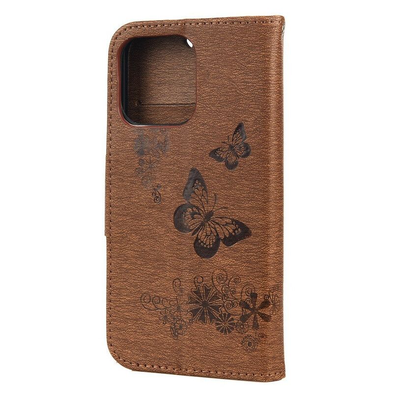 Flip Cover iPhone 13 Splendid Strap Sommerfugle