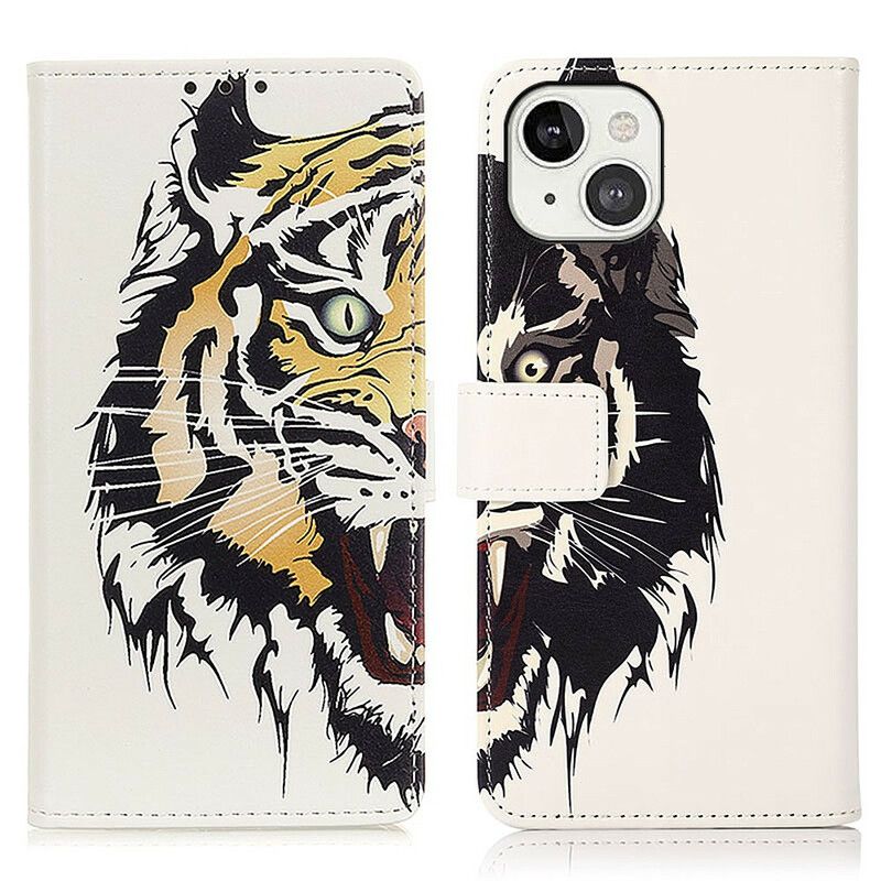 Flip Cover Til iPhone 13 Fierce Tiger