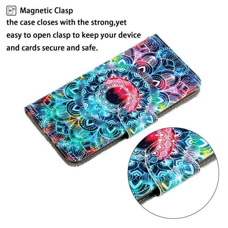 Flip Cover Til iPhone 13 Flashy Strappy Mandala