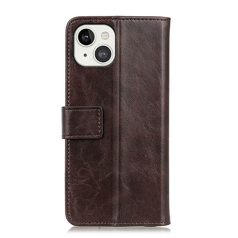 Læder Cover iPhone 13 Telefon Etui Khazneh Elegance Læderstil