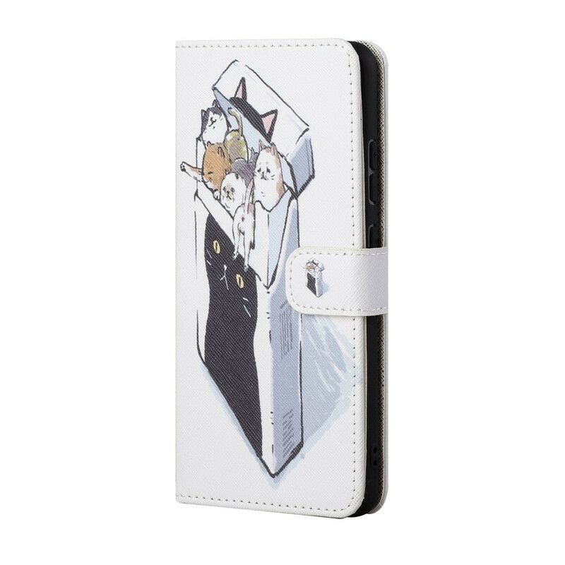 Læder Cover iPhone 13 Telefon Etui Levering Thong Cats