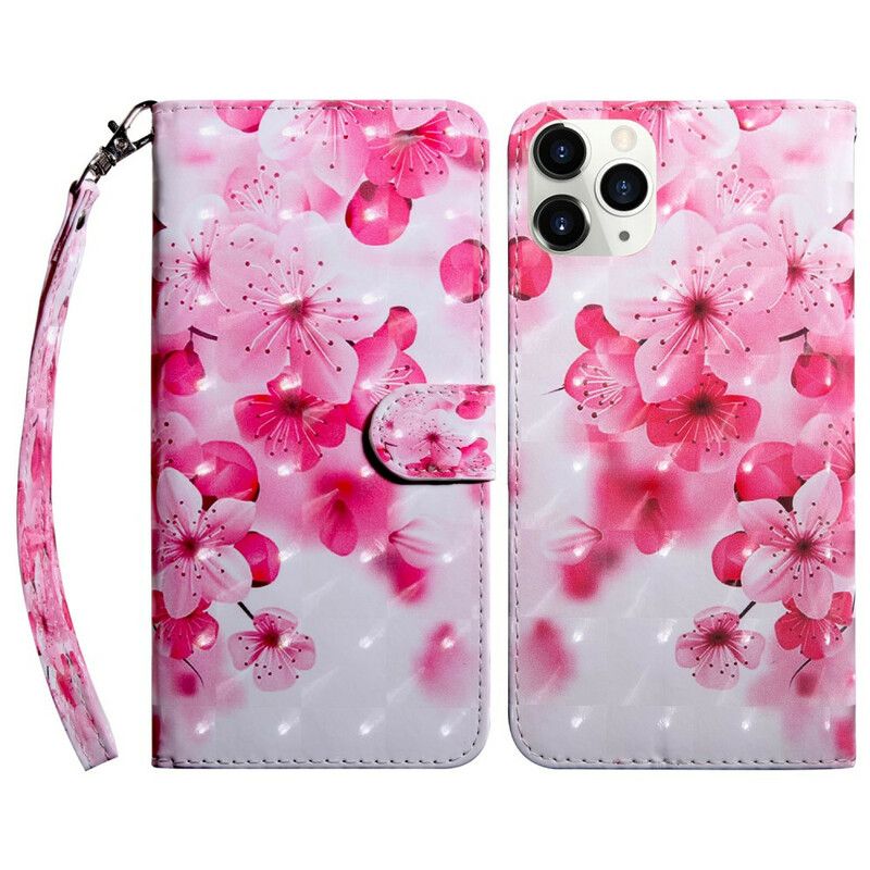 Læder Cover iPhone 13 Telefon Etui Light Spot Flowers Blossom