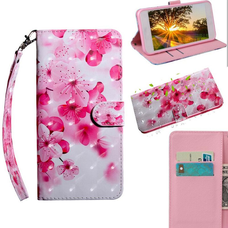 Læder Cover iPhone 13 Telefon Etui Light Spot Flowers Blossom