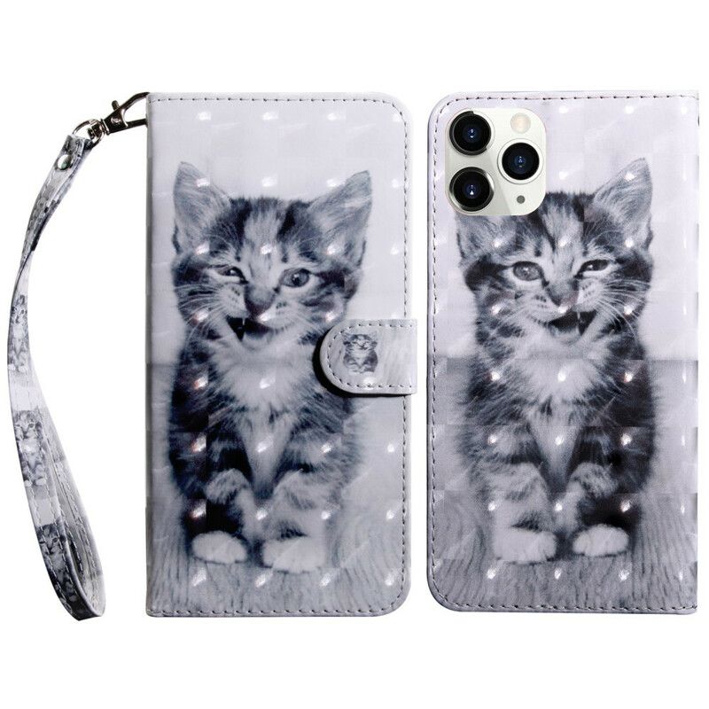 Læder Cover iPhone 13 Telefon Etui Light Spot Ignace The Kitten