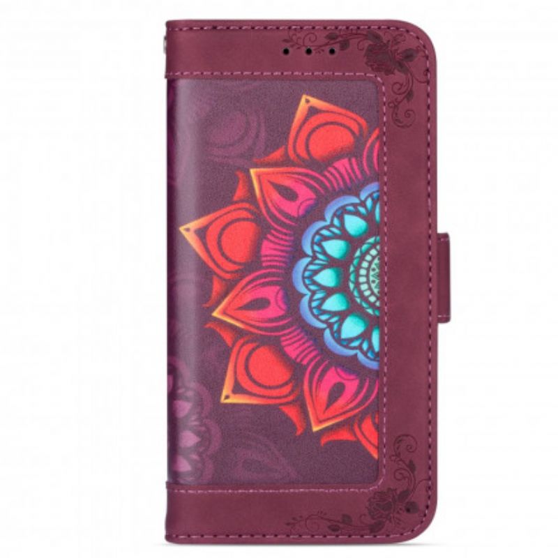 Læder Cover iPhone 13 Telefon Etui Mandala Remdekoration