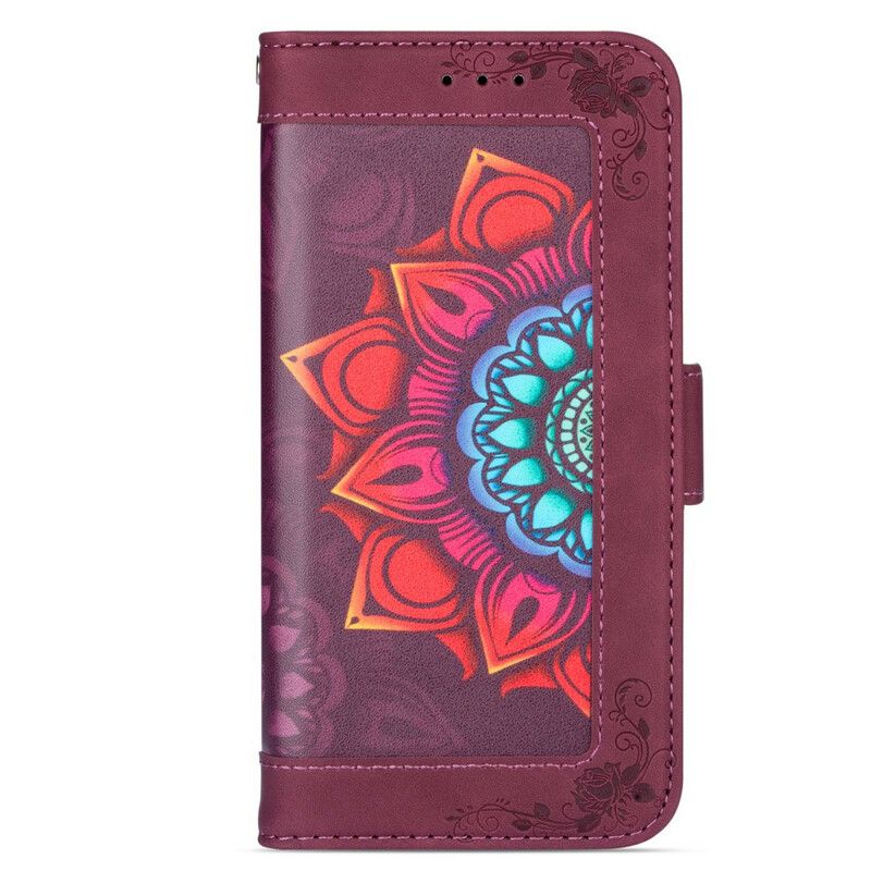 Læder Cover iPhone 13 Telefon Etui Mandala Remdekoration