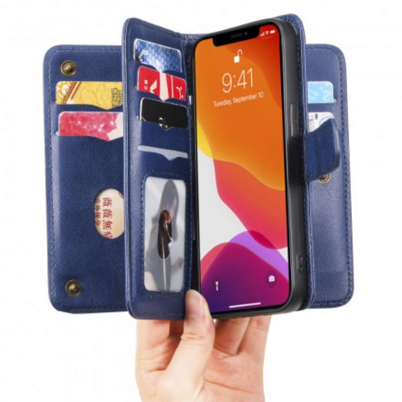 Læder Cover iPhone 13 Telefon Etui Multi-funktion 10 Kortholder