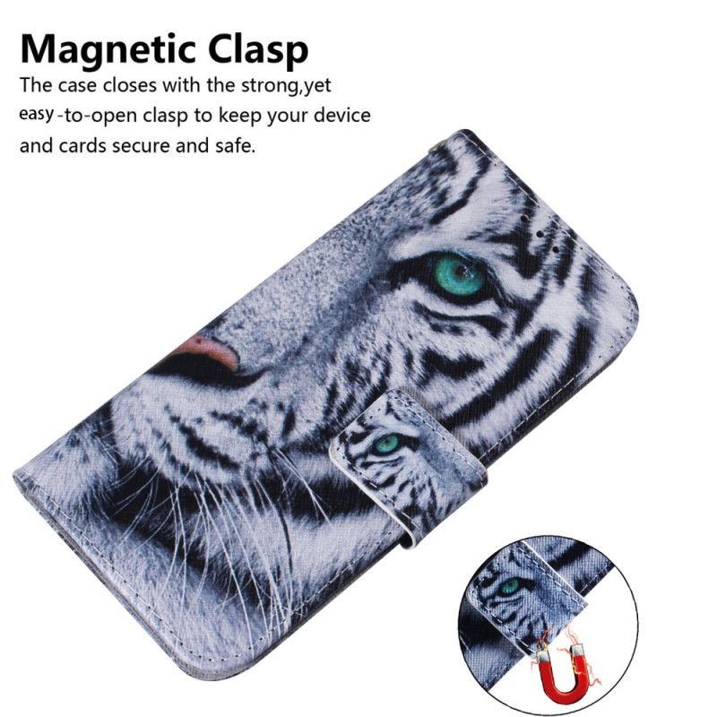 Flip Cover Oppo Reno 12f 5g Hvid Tiger