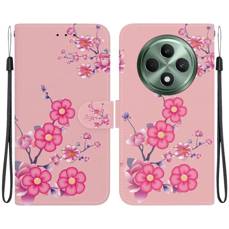 Flip Cover Oppo Reno 12f 5g Sakura Med Rem