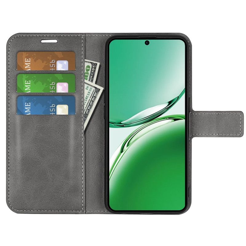 Læder Cover Oppo Reno 12f 5g Telefon Etui Læderstil